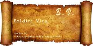 Boldini Vita névjegykártya